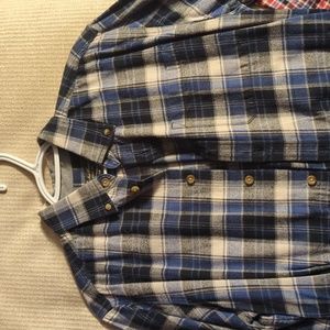 Eddie Bauer button up flannel men's large with 1 front pocket
